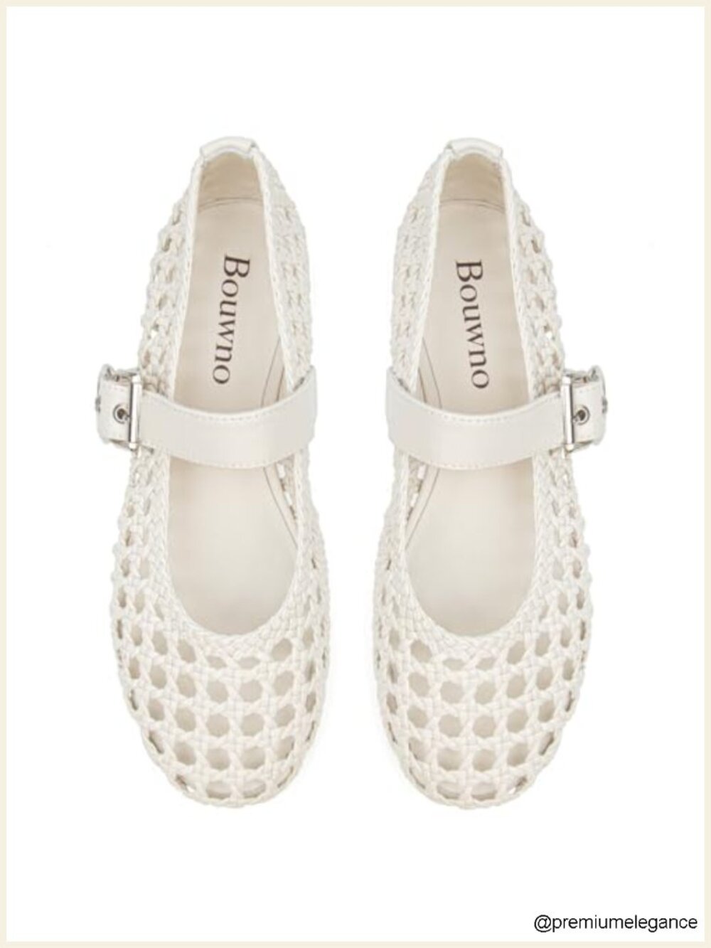 Woven Mesh Mary Jane Flats for Women Round Toe Buckle Strap Breathable